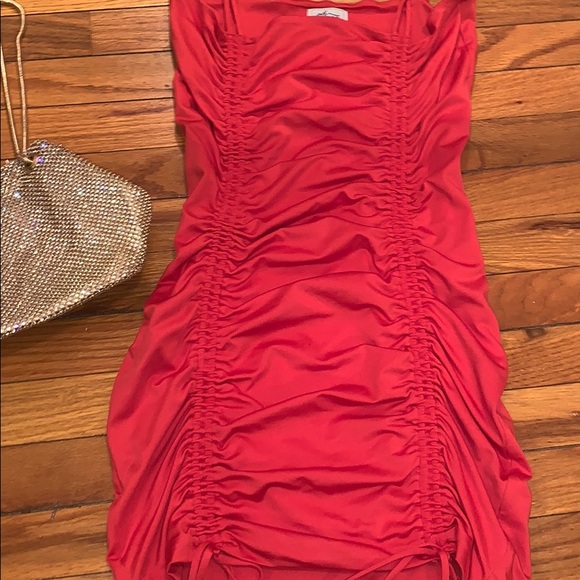 Red Ruche Dress ❤️ - Picture 2 of 4